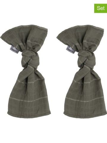 Baby's Only 2er-Set: Wickeltücher in Khaki - (L)65 x (B)65 cm