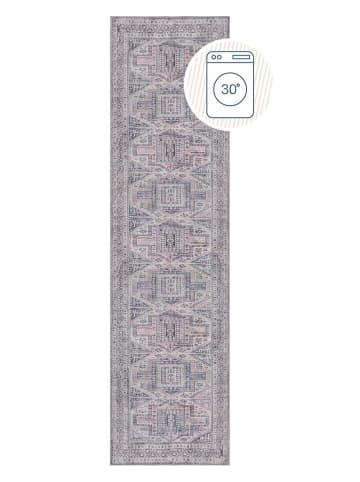 Flair Rugs Kurzflor-Läufer "Otis" in Rosa/ Blau