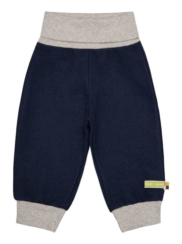 loud + proud Woll-Sweathose in Dunkelblau/ Grau
