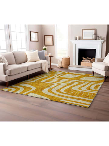 Mioli Kurzflor-Teppich in Gelb