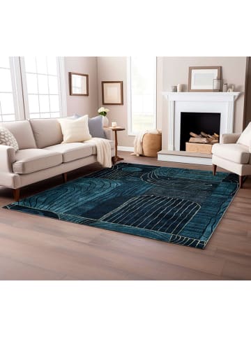 Mioli Kurzflor-Teppich in Dunkelblau