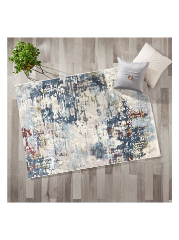 Mioli Laagpolig tapijt crème/blauw