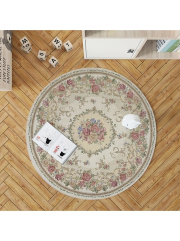 Mioli Kurzflor-Teppich "Woopamuk" in Creme/ Rosa