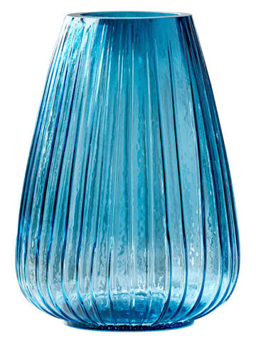 Bitz Vase "Kusintha" in Blau - (H)22 cm