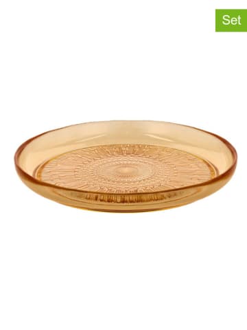 Bitz 6er-Set: Speiseteller "Kusintha" in Gelb - Ø 25 cm