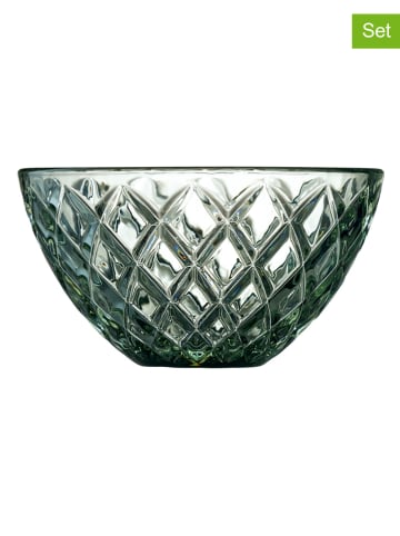 Lyngby Glas Miski (4 szt.) "Sorrento" w kolorze zielonym - Ø 12 cm
