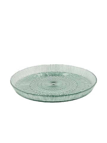 Lyngby Glas Servierplatte "Kusintha" in Grün - Ø 30 cm