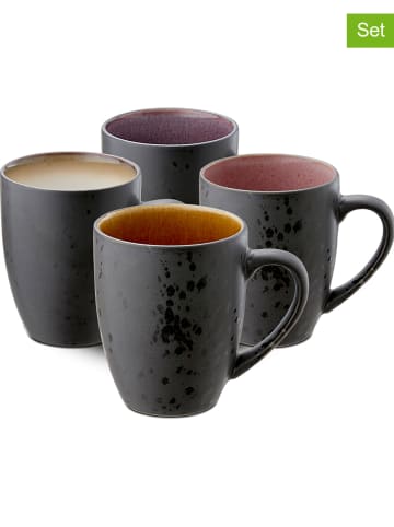 Bitz 4-delige set: koppen zwart/meerkleurig - 300 ml