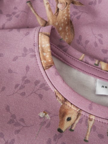 name it Sweatshirt "Pobambi" beige/lichtroze