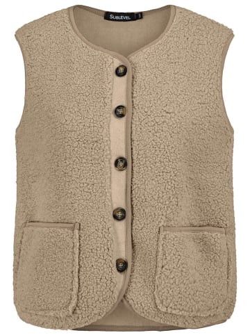 Sublevel Kamizelka pluszowa w kolorze jasnobrązowym