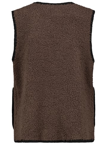 Sublevel Kamizelka pluszowa w kolorze ciemnobrązowym