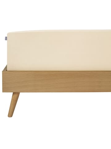 Schiesser Mako-Jersey-Spannbettlaken in Creme