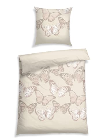 Schiesser Renforcé-Bettwäsche-Set "Yara" in Beige