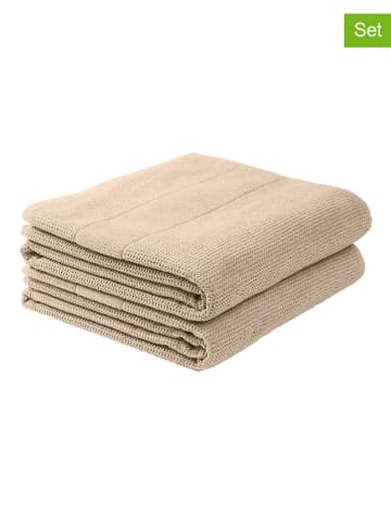 Schiesser 2er-Set: Duschtücher "Turin" in Beige