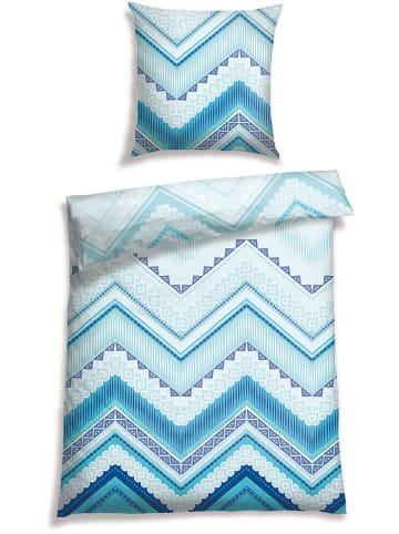 Schiesser Renforcé beddengoedset "Aria" blauw