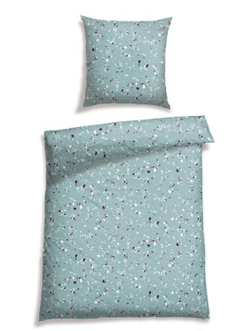 Schiesser Renforcé-Bettwäsche-Set "Terrazzo" in Türkis