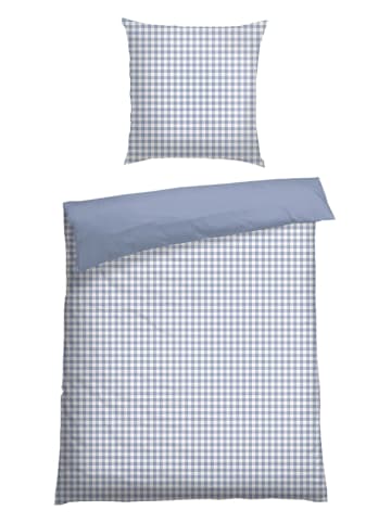 Schiesser Renforcé beddengoedset "Vichy" blauw/wit