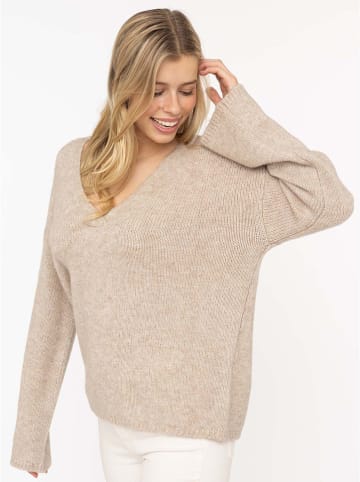 Zwillingsherz Pullover in Beige