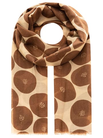 Zwillingsherz Schal in Hellbraun/ Beige