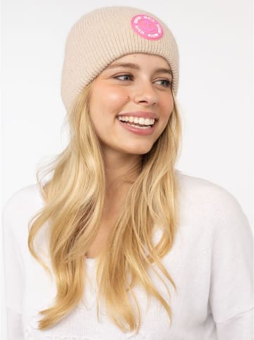 Zwillingsherz Mütze in Beige