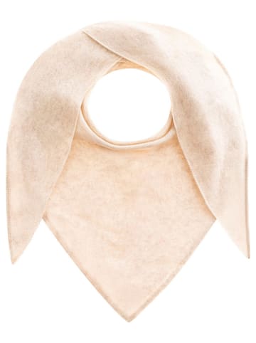 Zwillingsherz Kaschmir-Dreieckstuch in Beige/ Beige