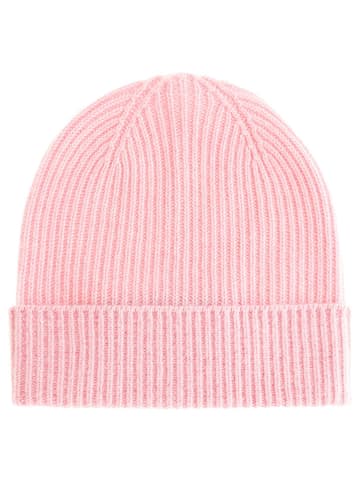 Zwillingsherz Kaschmir-Mütze in Rosa