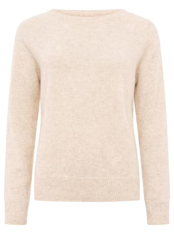 Zwillingsherz Kaschmir-Pullover in Beige