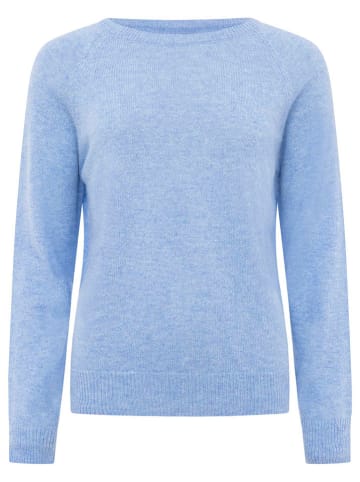 Zwillingsherz Kaschmir-Pullover in Hellblau