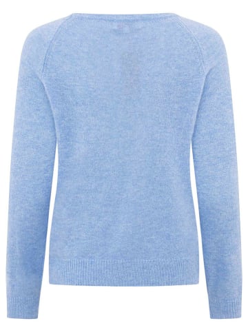 Zwillingsherz Kaschmir-Pullover in Hellblau