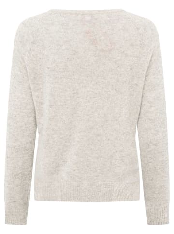 Zwillingsherz Kaschmir-Pullover in Hellgrau