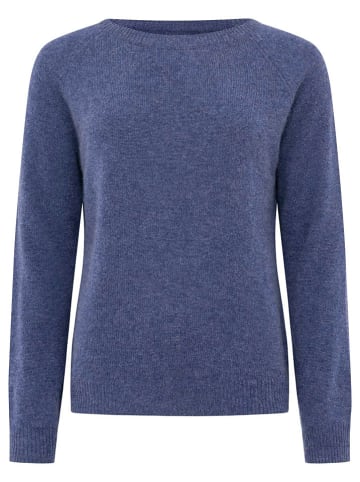 Zwillingsherz Kaschmir-Pullover in Blau