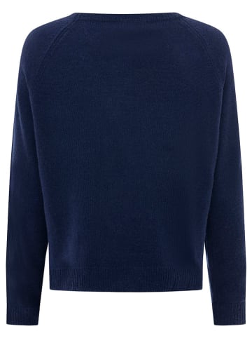 Zwillingsherz Kaschmir-Pullover in Dunkelblau