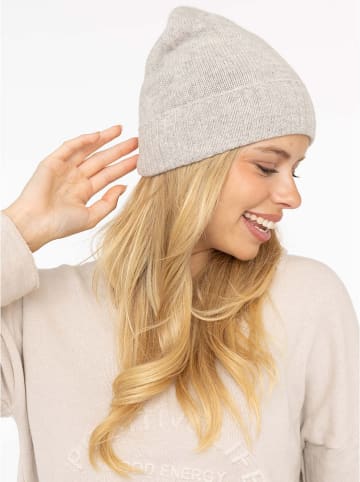 Zwillingsherz Kaszmirowa czapka w kolorze szarym