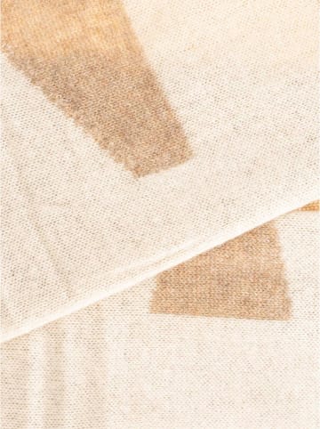 Zwillingsherz Kaszmirowy szal "Amour" w kolorze beżowym