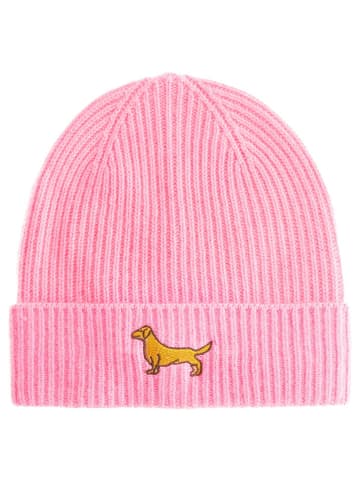 Zwillingsherz Kaszmirowa czapka beanie w kolorze różowym