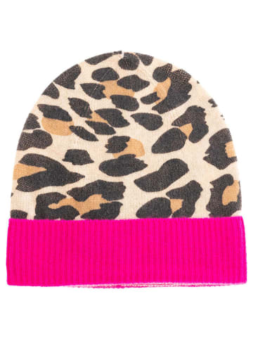 Zwillingsherz Kasjmieren beanie lichtbruin/roze