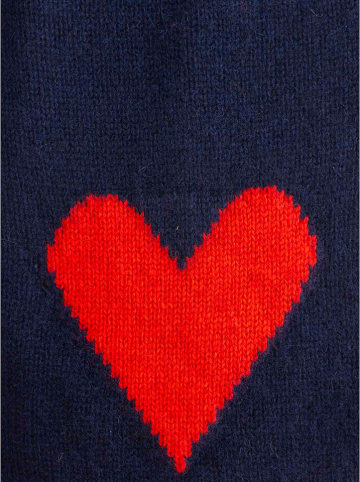 Zwillingsherz Kaszmirowa czapka beanie w kolorze granatowym