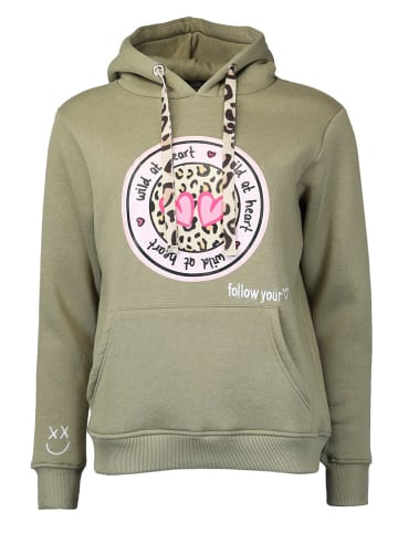 Zwillingsherz Hoodie "Kelly" kaki