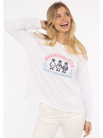 Zwillingsherz Longsleeve "Meeresglück" in Weiß