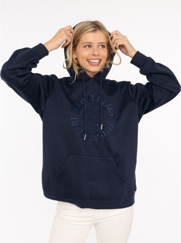 Zwillingsherz Hoodie "Wild at heart" in Dunkelblau