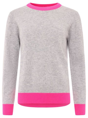 Zwillingsherz Kaschmir-Pullover in Grau
