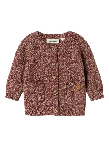 Lil Atelier Cardigan in Rot/ Creme