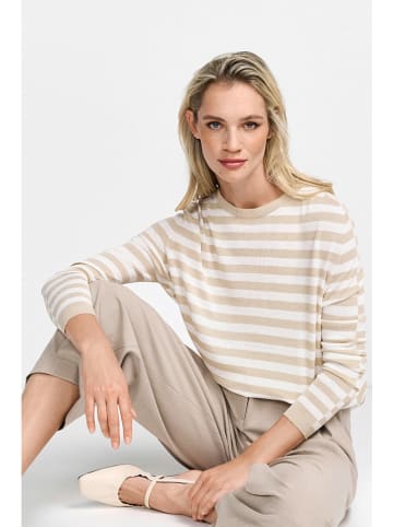 Rich & Royal Pullover in Weiß/ Beige