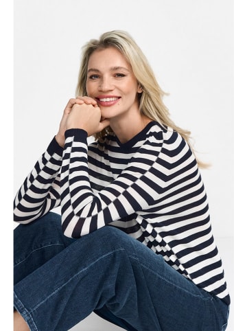 Rich&Royal Pullover in Weiß/ Schwarz