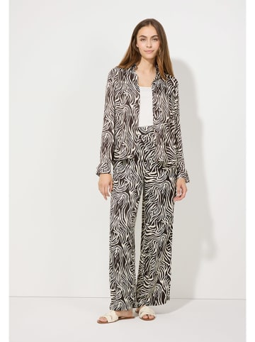 More & More Bluse in Braun/ Weiß