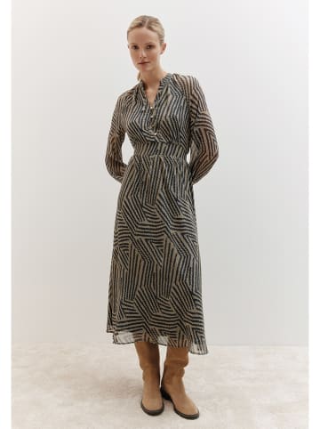 More & More Kleid in Dunkelgrün/ Creme