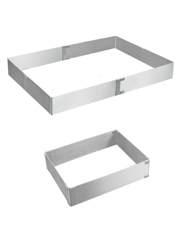 metaltex Rama w kolorze srebrnym do ciast - 22 x 17 cm