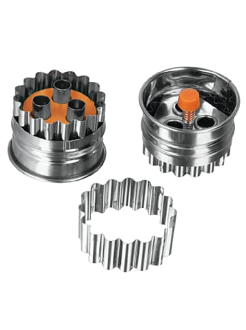 metaltex Edelstahl-Linzer-Ausstecher "Blume 3-Loch" - Ø 4,8 cm