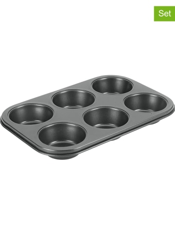 metaltex Foremki (2 szt.) w kolorze czarnym na babeczki - (S)27 x (G)18 cm