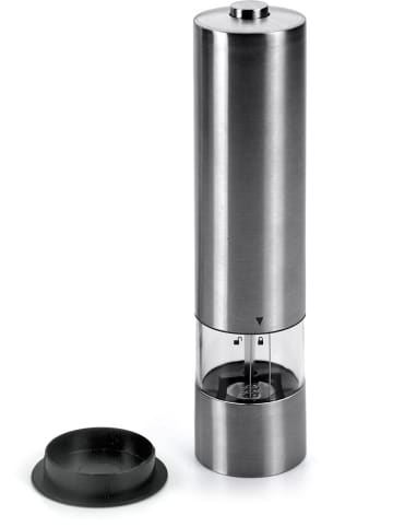 metaltex Elektryczny młynek "Inox" w kolorze srebrnym do pieprzu - wys. 22 x Ø 5,5 cm